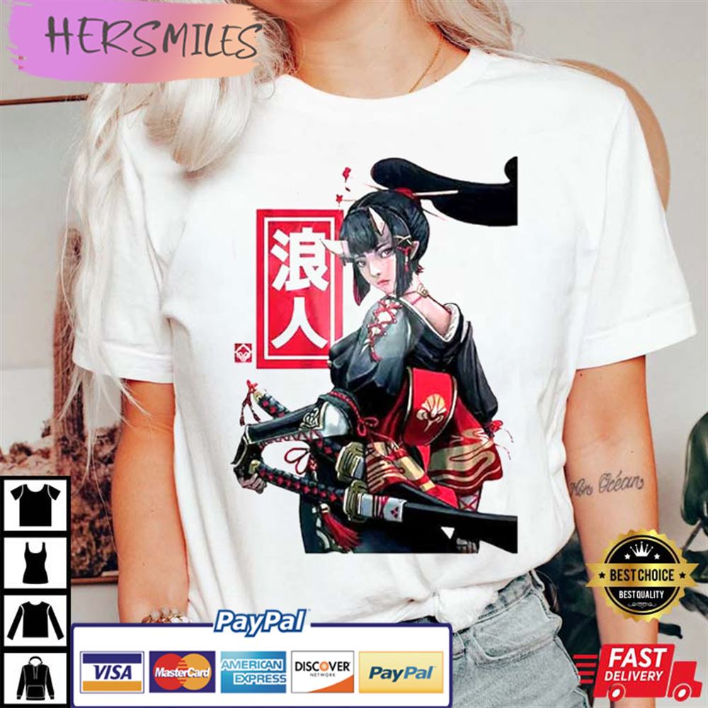 Japanese Ninja Geisha Samurai Girl Unisex Best T-shirt