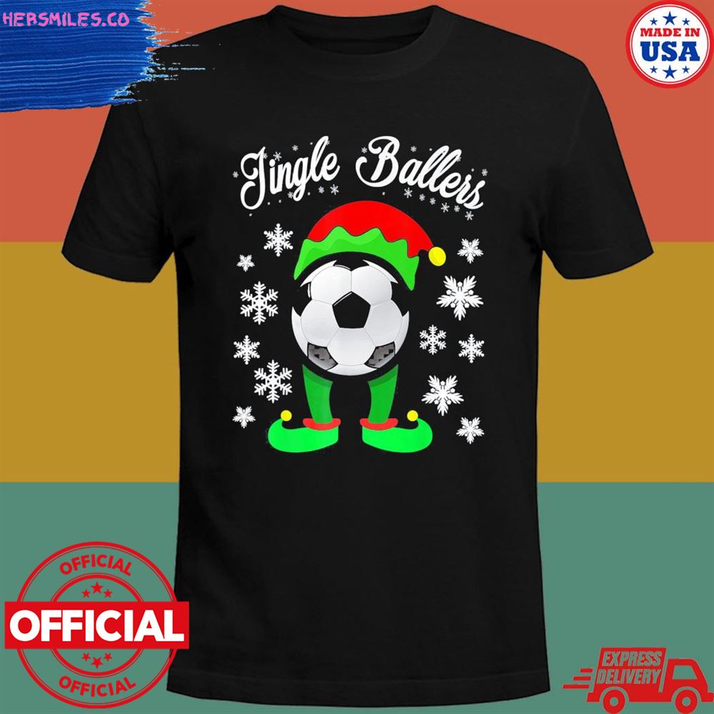 Jingle ballers Christmas soccer Football elf shirt