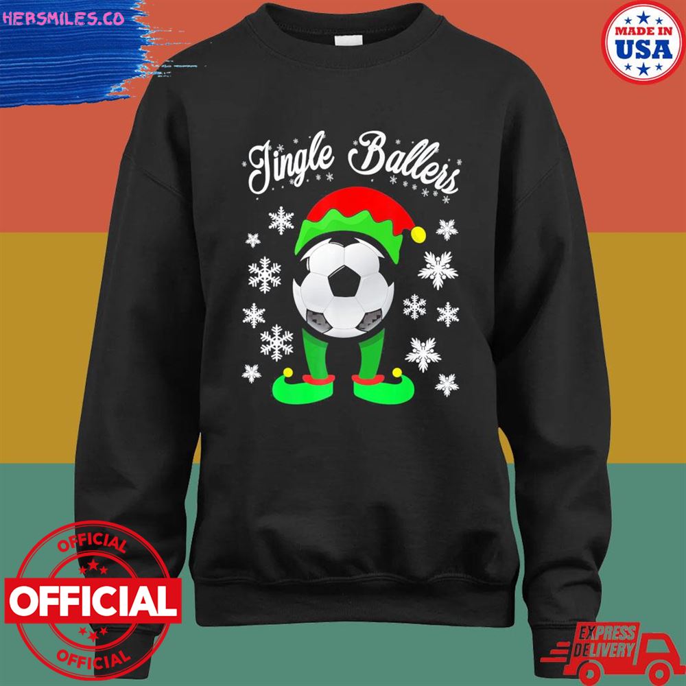 Jingle ballers Christmas soccer Football elf shirt Jingle ballers Christmas soccer Football elf shirt