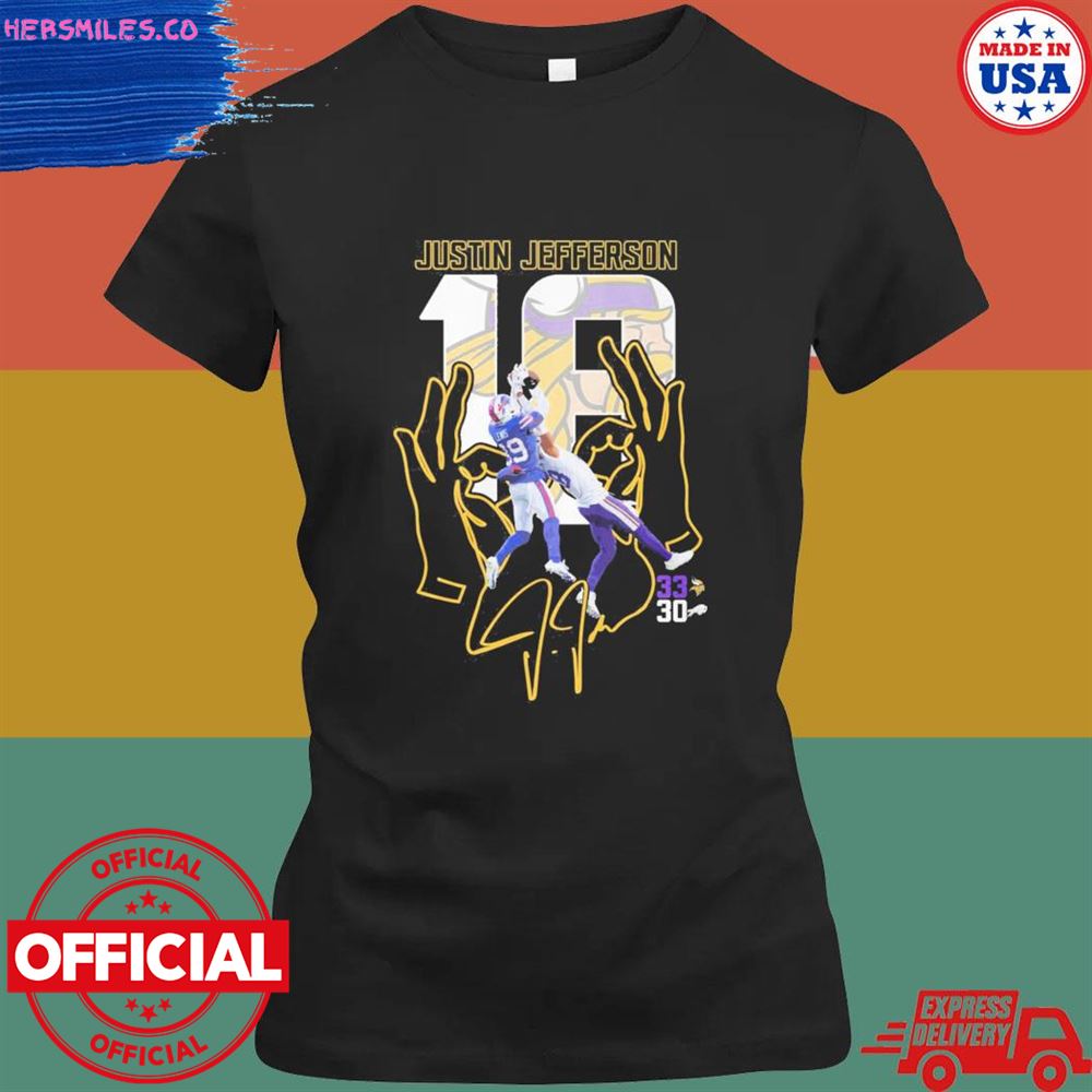 Justin Jefferson 18 MVP Minnesota Vikings signature shirt Justin Jefferson 18 MVP Minnesota Vikings signature shirt