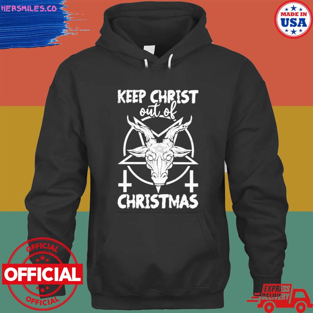Keep christ out of Christmas baphomet devil shirt
