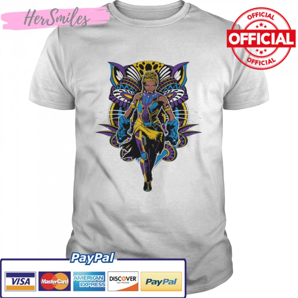 King Shuri With Tribal Panther Square Black Panther shirt