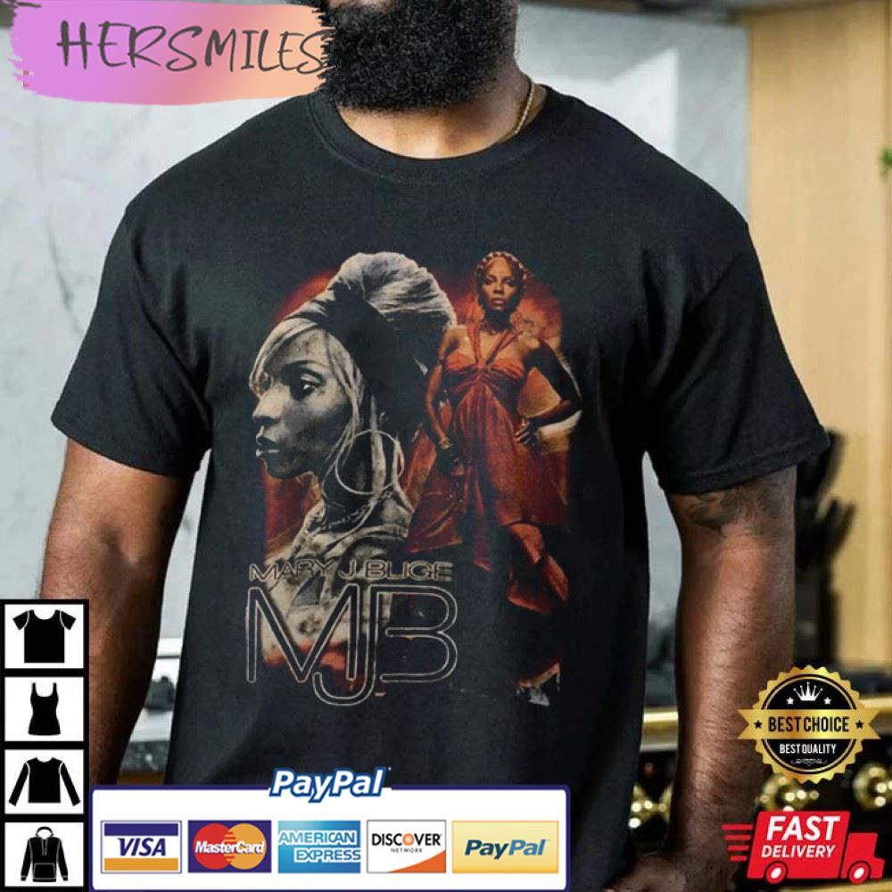Mary J Blige Singer Portrait Gift For Fan T-Shirt