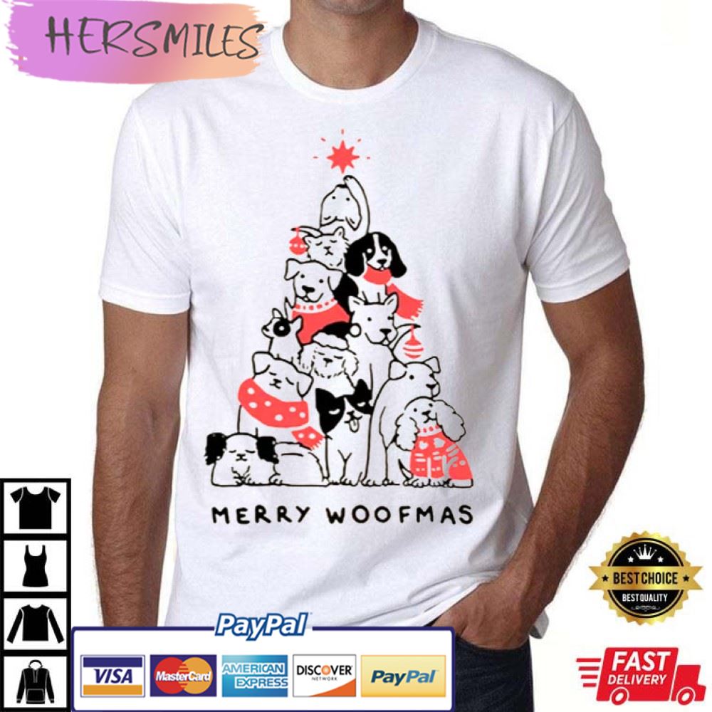 Merry Woofmas Christmas Dog Vintage Best T-Shirt