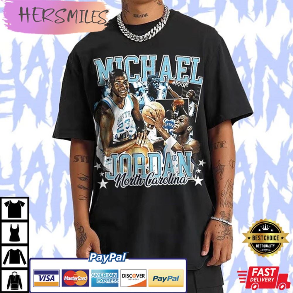 Michael Jordan UNC 90s Vintage Unisex Best T shirt