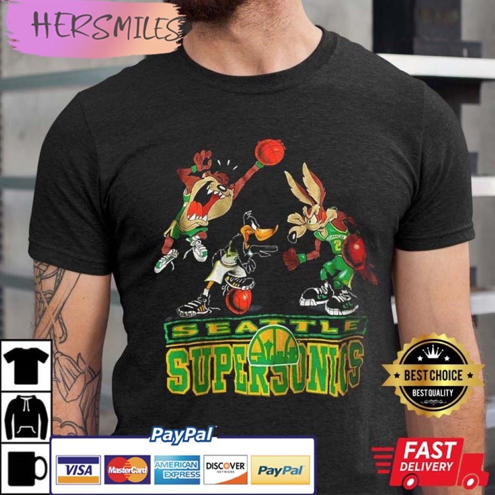 NBA 1993 Seattle Supersonics Basketball Funny Best T-Shirt