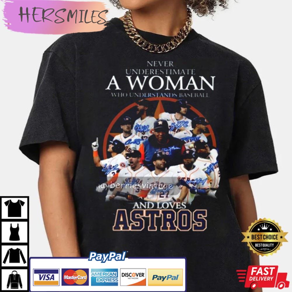 Never Underestimate A Women Who Understands Baseball Best T-Shirt