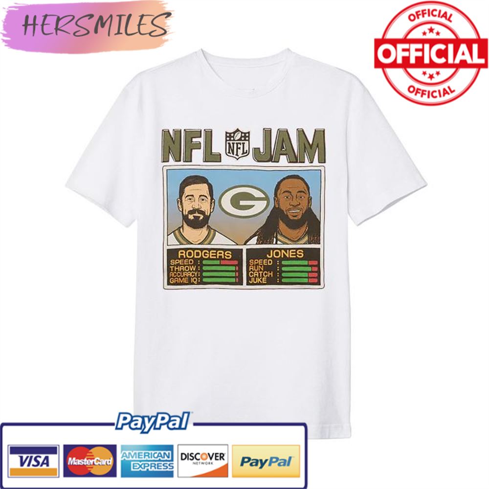 NFL Jam Green Bay Packers Aaron Rodgers And Aaron Jones T-shirt