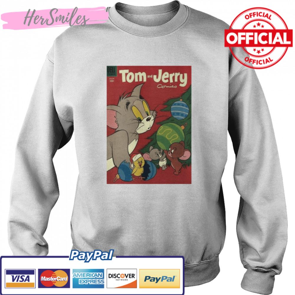 Red Design For Christmas Tom And Jerry Shirt - Hersmiles