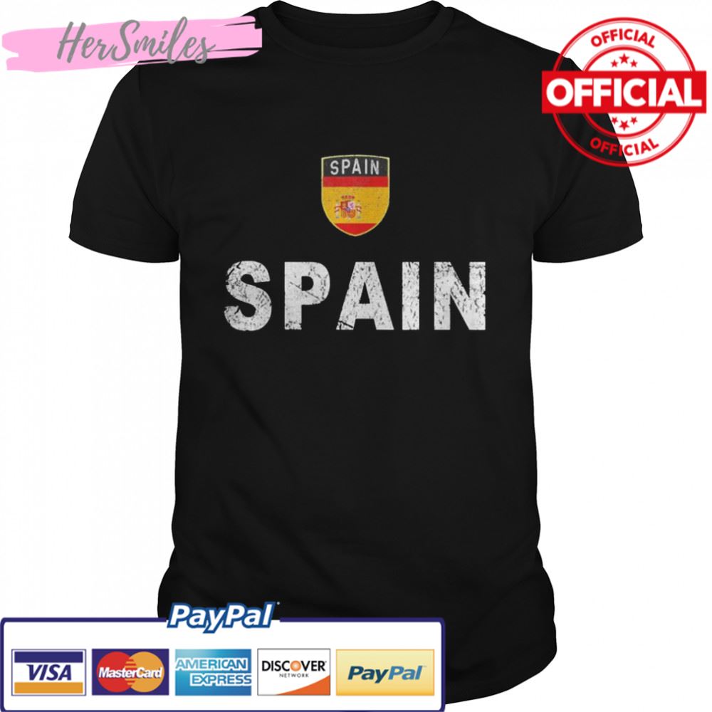 Spain Soccer Fans Jersey Spainish Flag Football Lovers T-Shirt