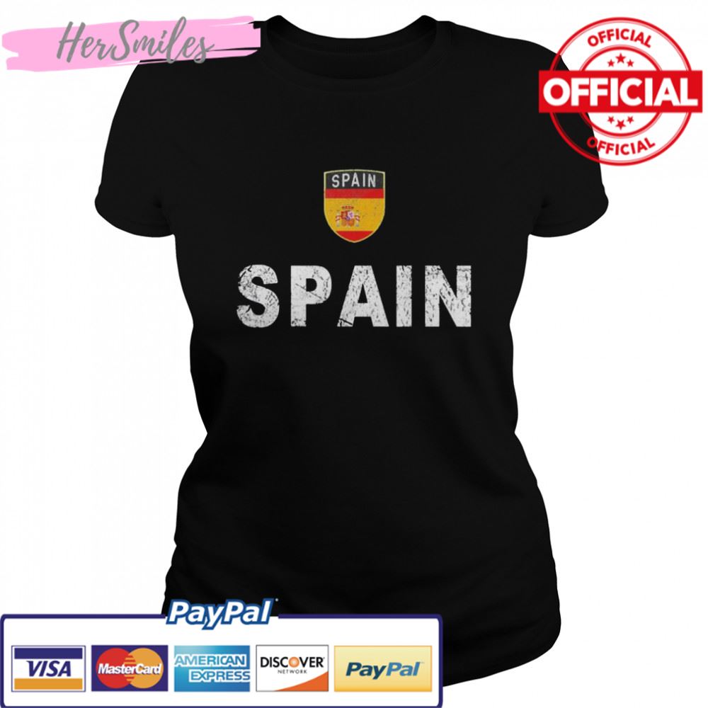 Spain Soccer Fans Jersey Spainish Flag Football Lovers T-Shirt