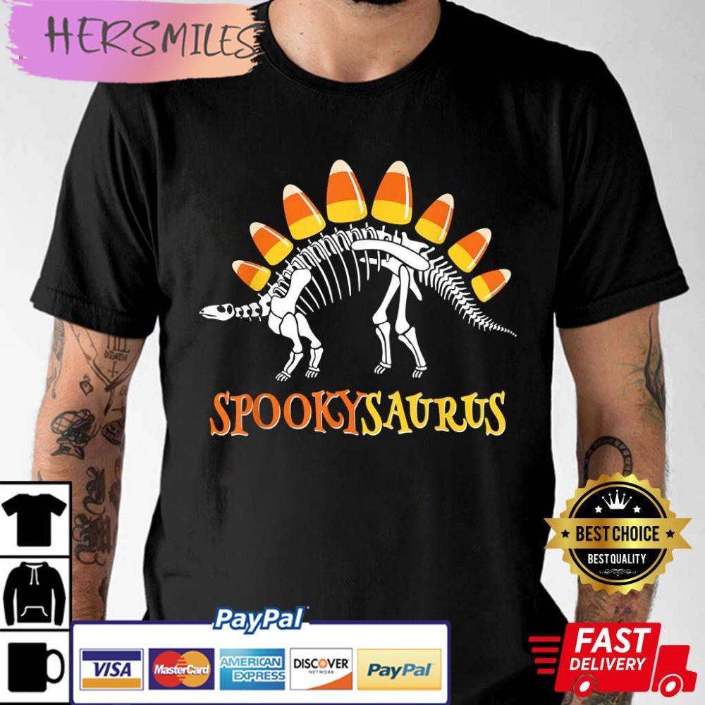 Spooky Saurus Candy Corn Dinosaur Halloween Best T-Shirt