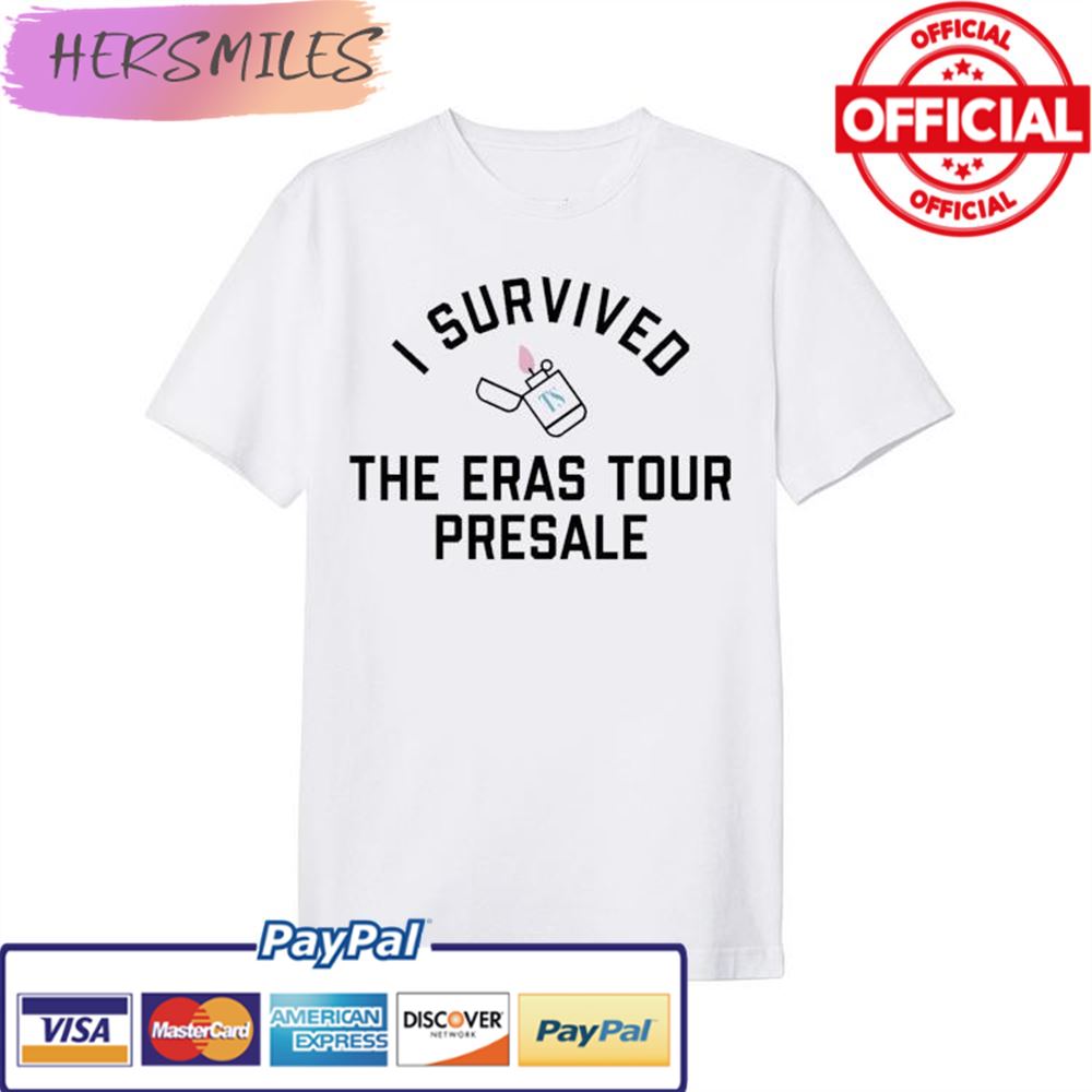 Taylor Swift I Survived The Eras Tour Presale T-shirt