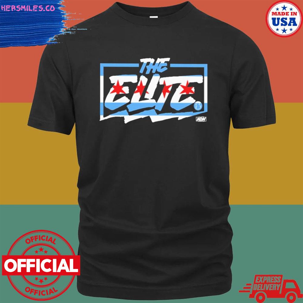 The elite chicago flag aew T-shirt