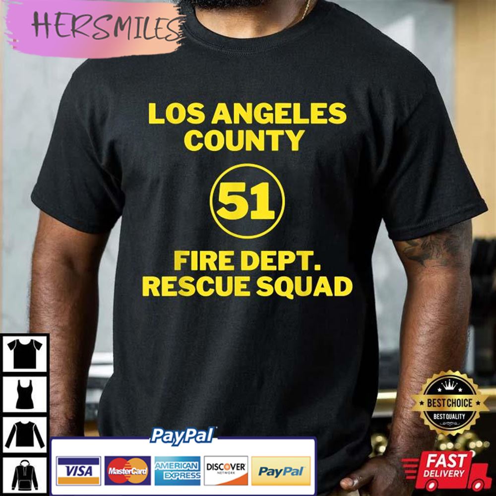 Truck Side 51 Emergency Squad Gift For Fan T-shirt