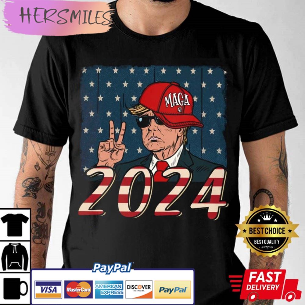 Trump 2024, Maga 47 Funny Best T-Shirt - Hersmiles
