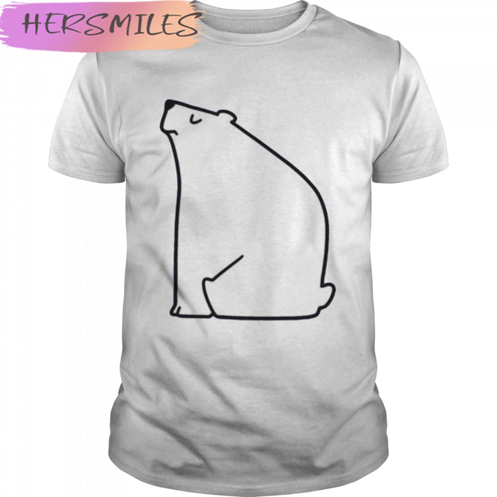 Calm Polar Bear Cute Graphic T-shirt