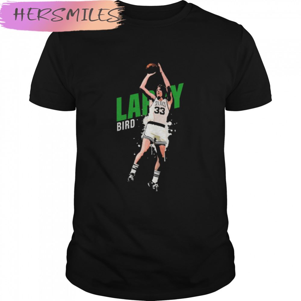 Iconic Design Of Larry Bird Basketball Celtics T-shirt