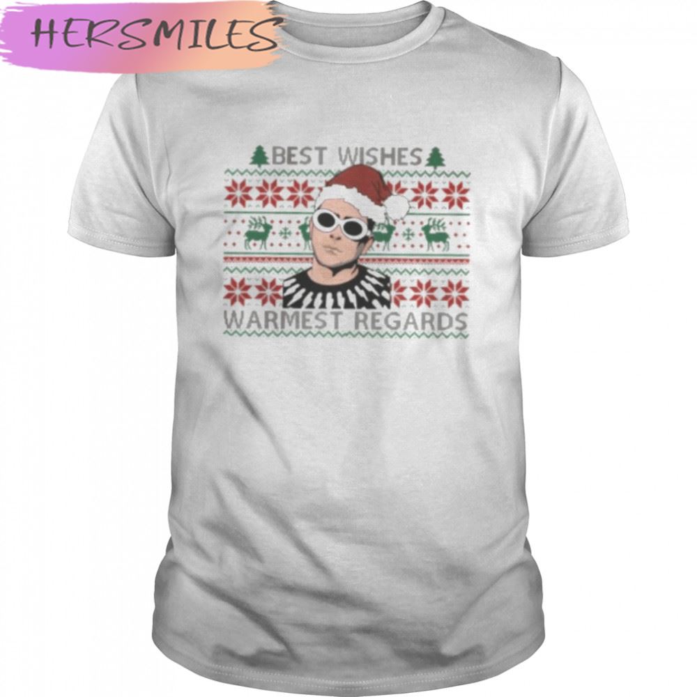 Best Wishes Warmest Regards Fold In The Cheese Ugly Christmas T-shirt