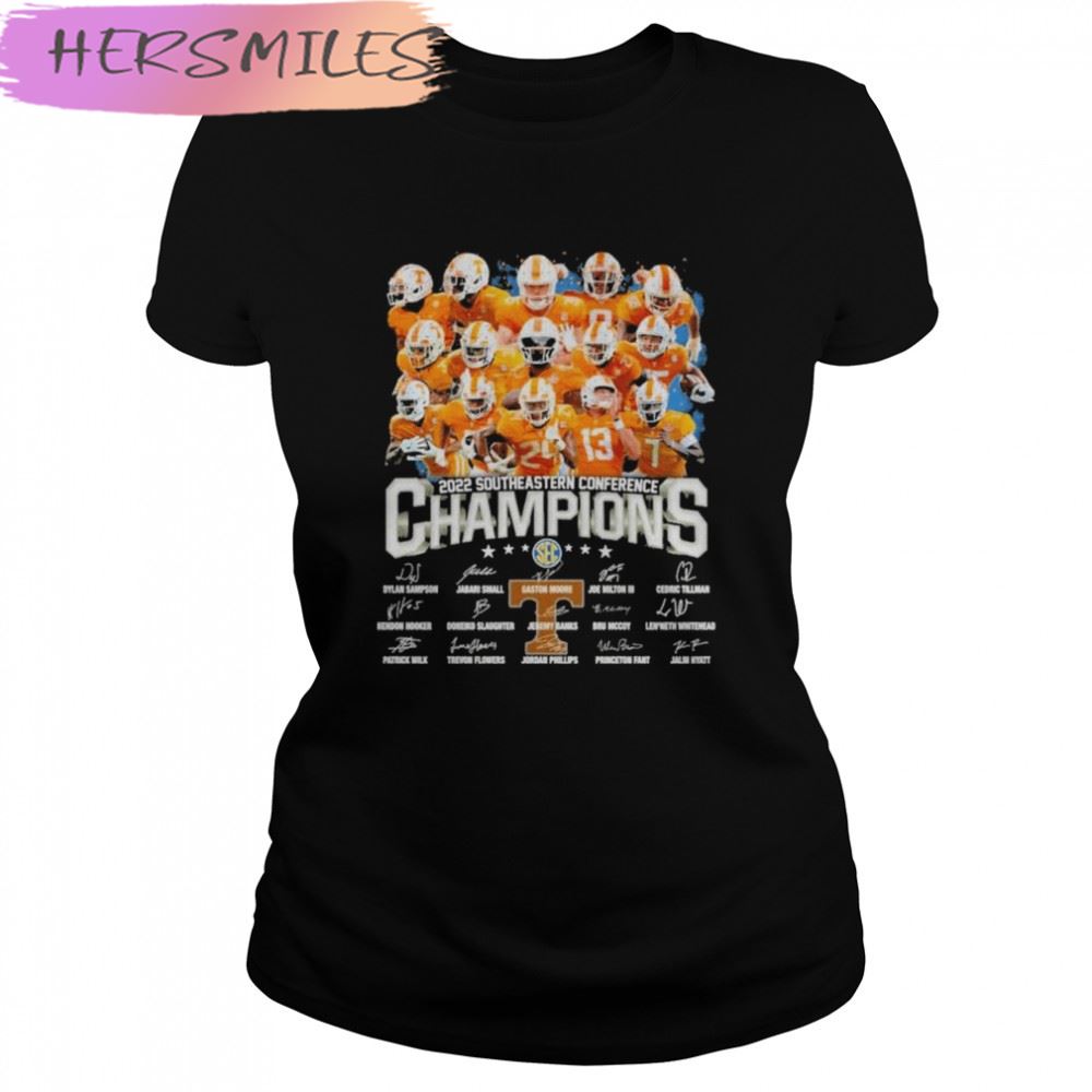 Tennessee Volunteers 2022 Southeastern Conference Champions signatures shirt