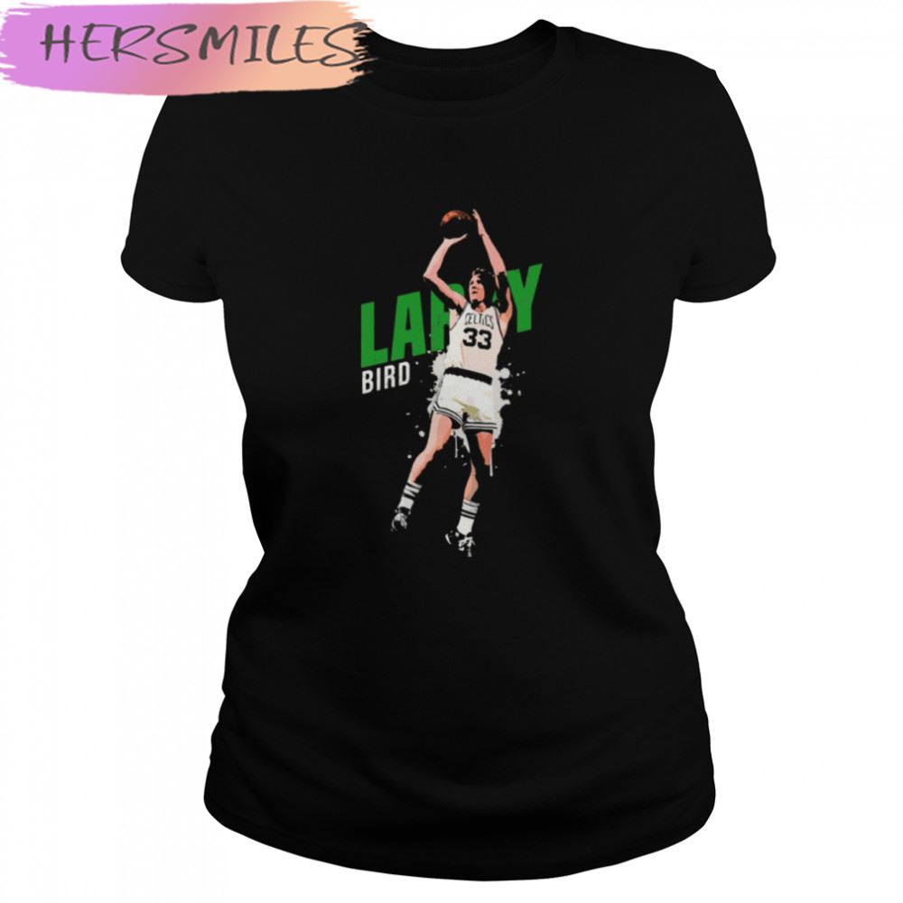 Iconic Design Of Larry Bird Basketball Celtics T-shirt