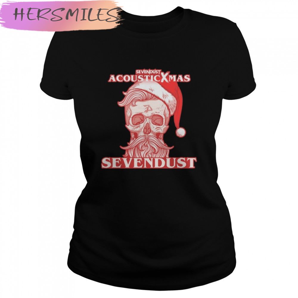 Xmas Santa Skull Acousticxmas Sevendust Christmas shirt