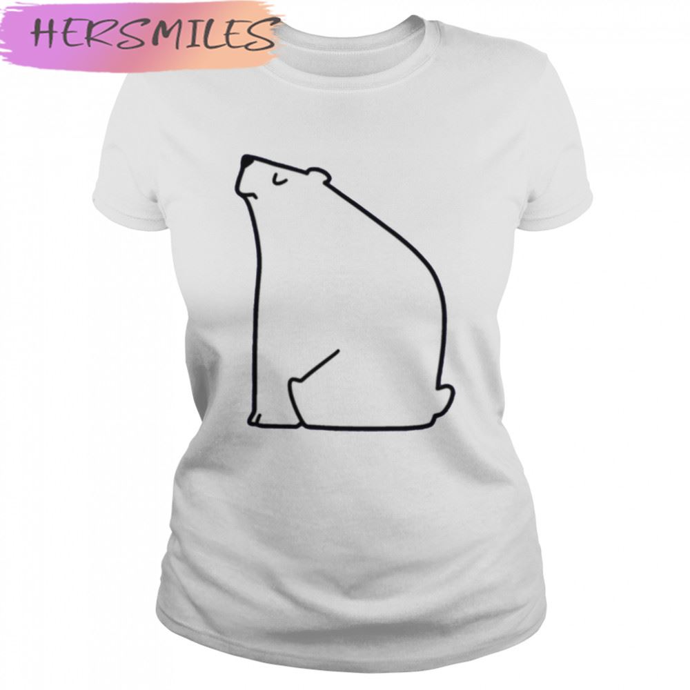 Calm Polar Bear Cute Graphic T-shirt