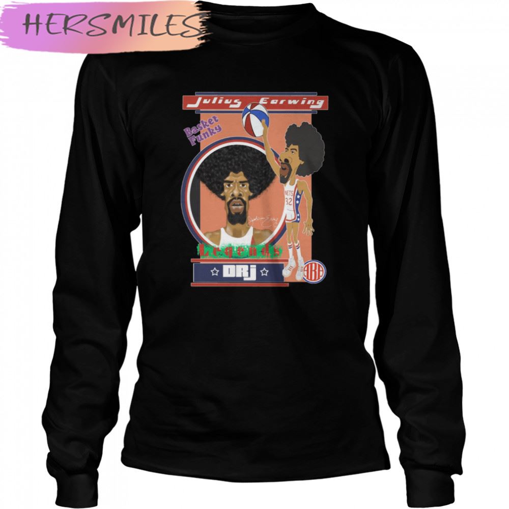 Cartoon Design Dr J Julius Erving Basketball T-shirt Cartoon Design Dr J Julius Erving Basketball T-shirt