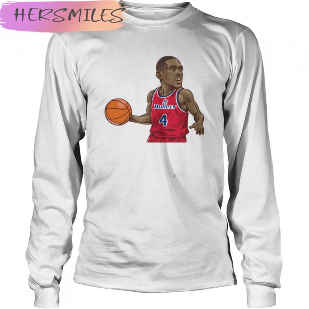 Chris Webber 4 Art Chibi Bullets Basketball T-shirt Chris Webber 4 Art Chibi Bullets Basketball T-shirt