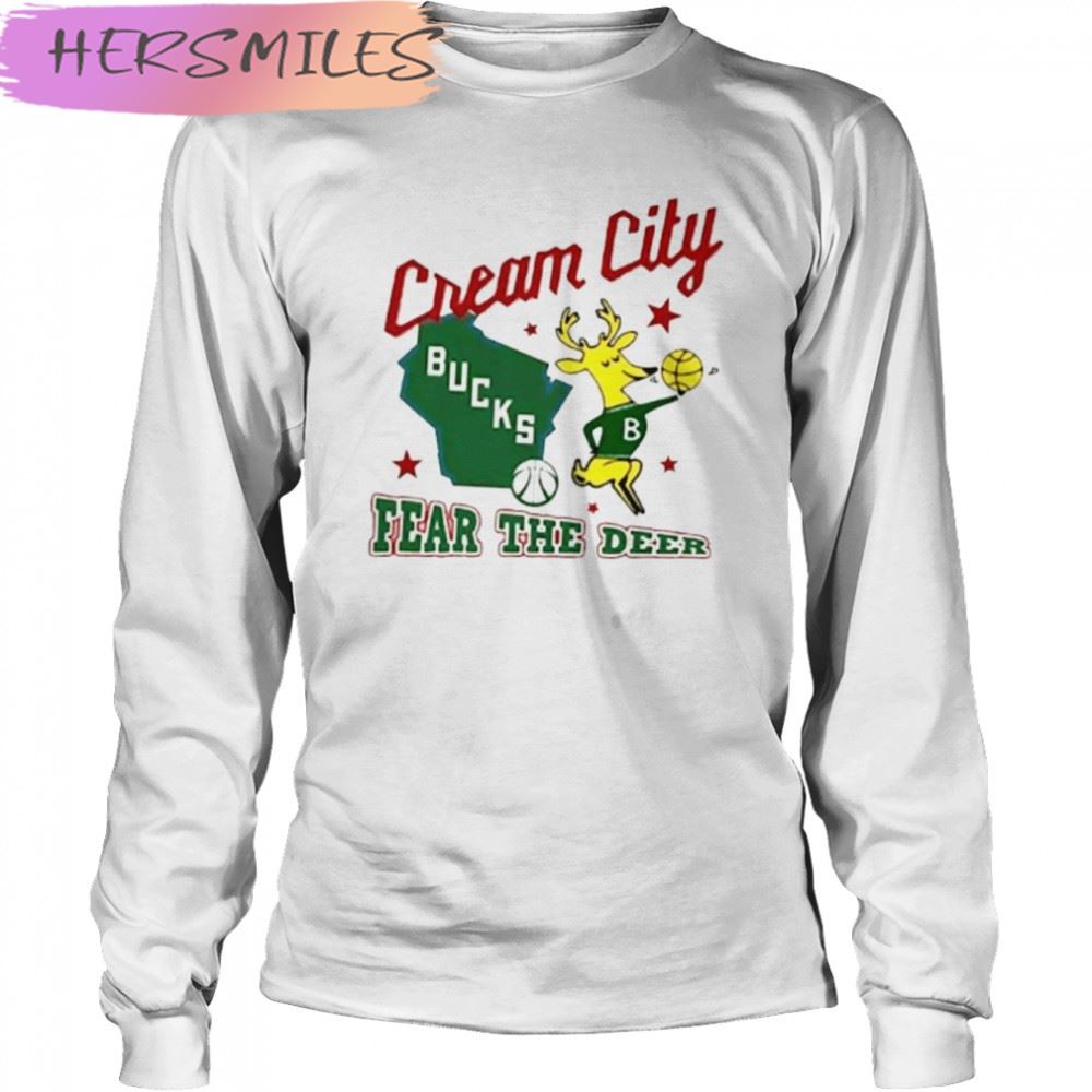 Cream City Milwaukee Bucks Fear The Deer Basketball Shirt Cream City Milwaukee Bucks Fear The Deer Basketball Shirt