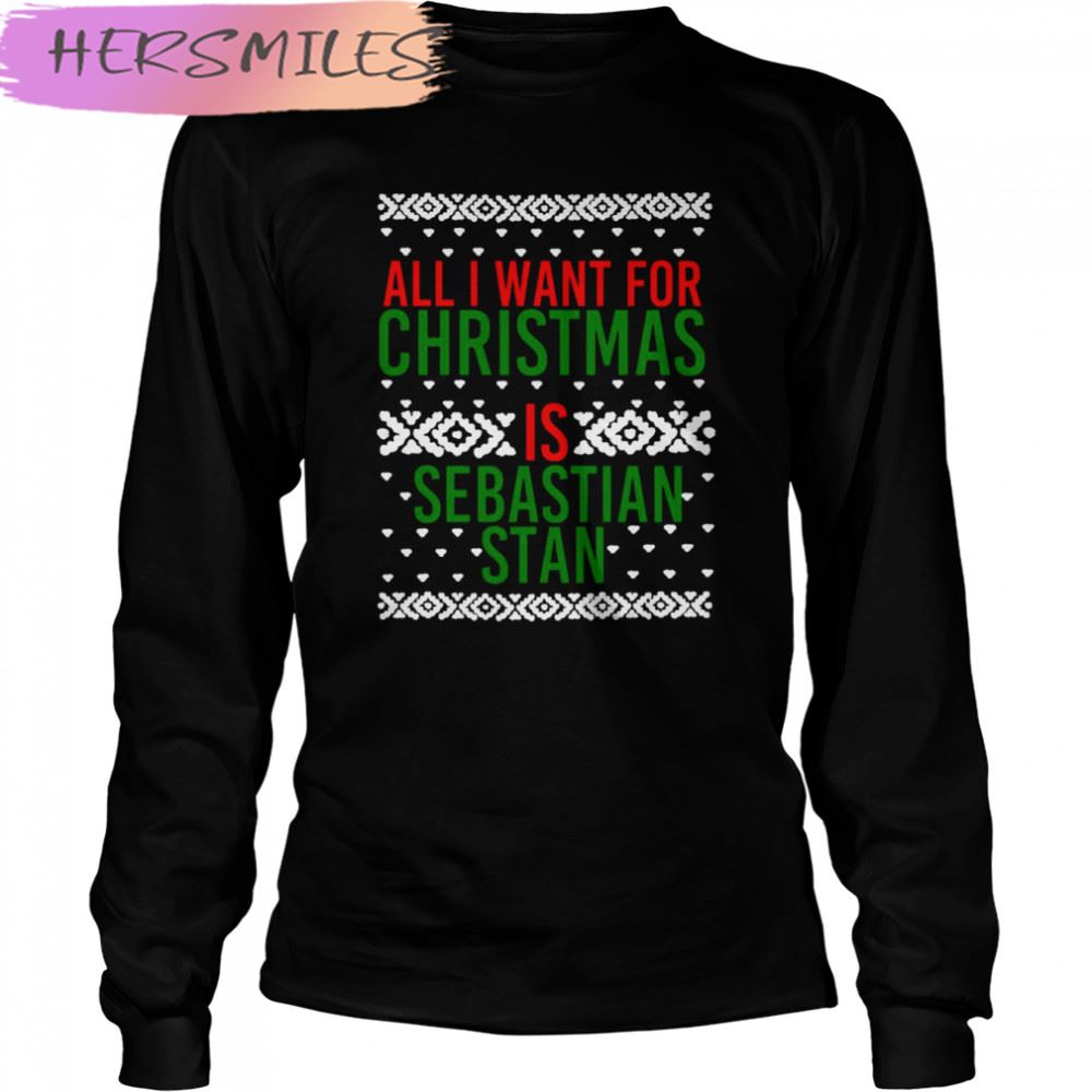 All I Want For Christmas Sebastian Stan Bucky Barnes T-shirt All I Want For Christmas Sebastian Stan Bucky Barnes T-shirt