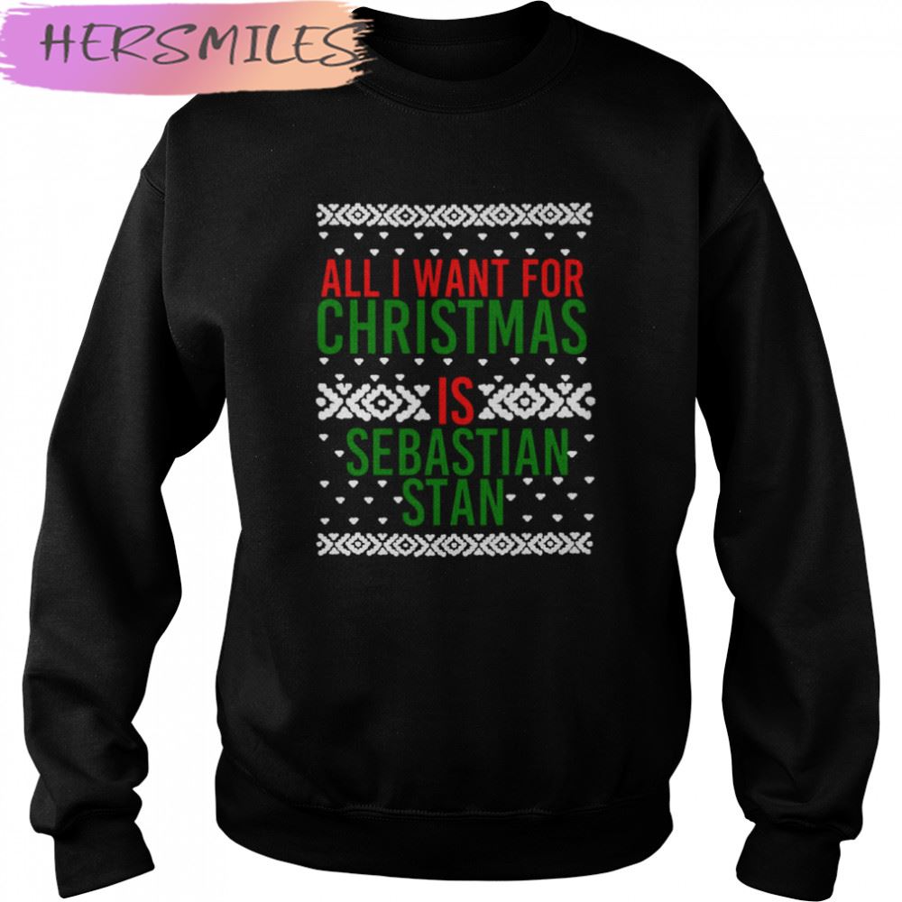 All I Want For Christmas Sebastian Stan Bucky Barnes T-shirt All I Want For Christmas Sebastian Stan Bucky Barnes T-shirt