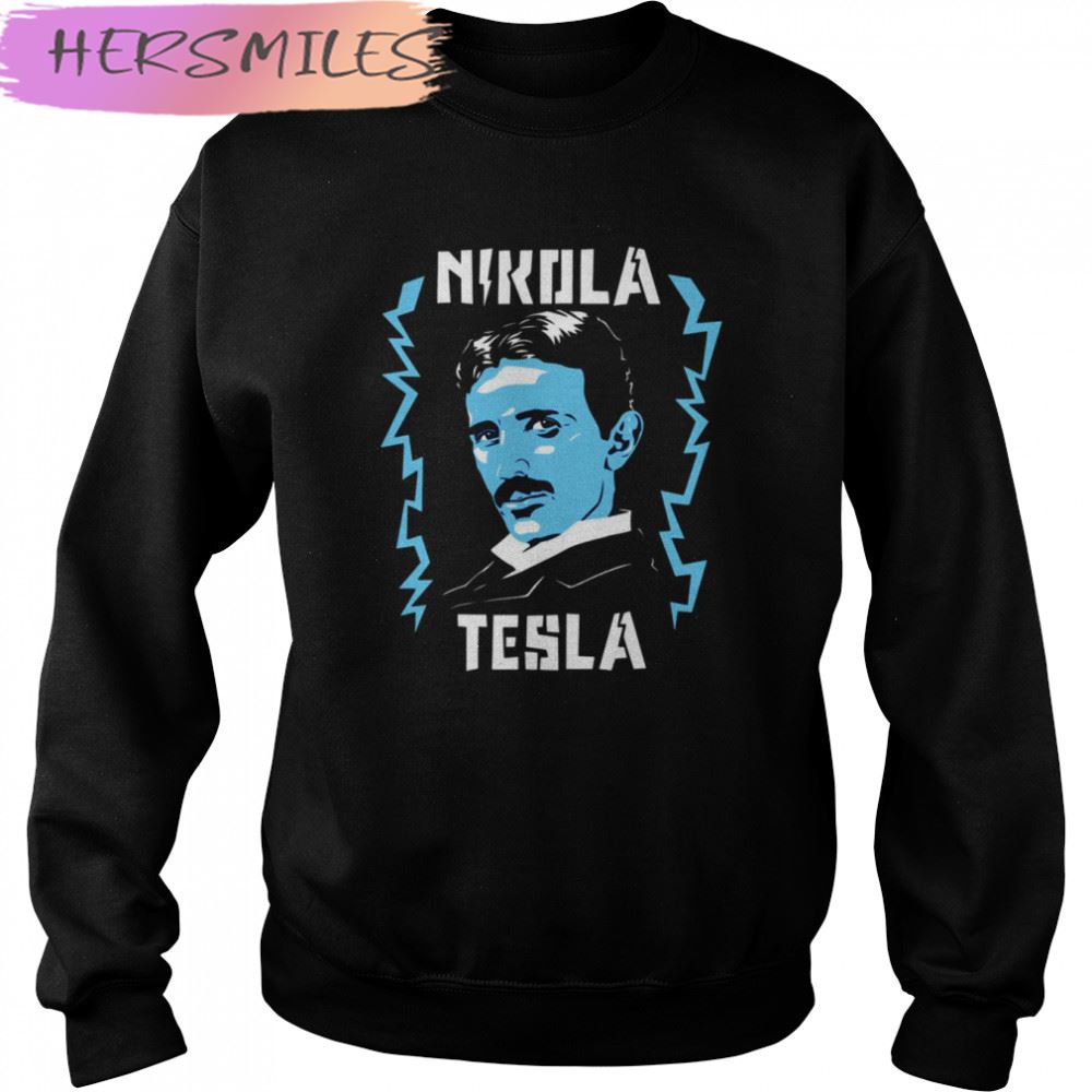 Animated Portrait Nicola Tesla The Legend T-shirt Animated Portrait Nicola Tesla The Legend T-shirt