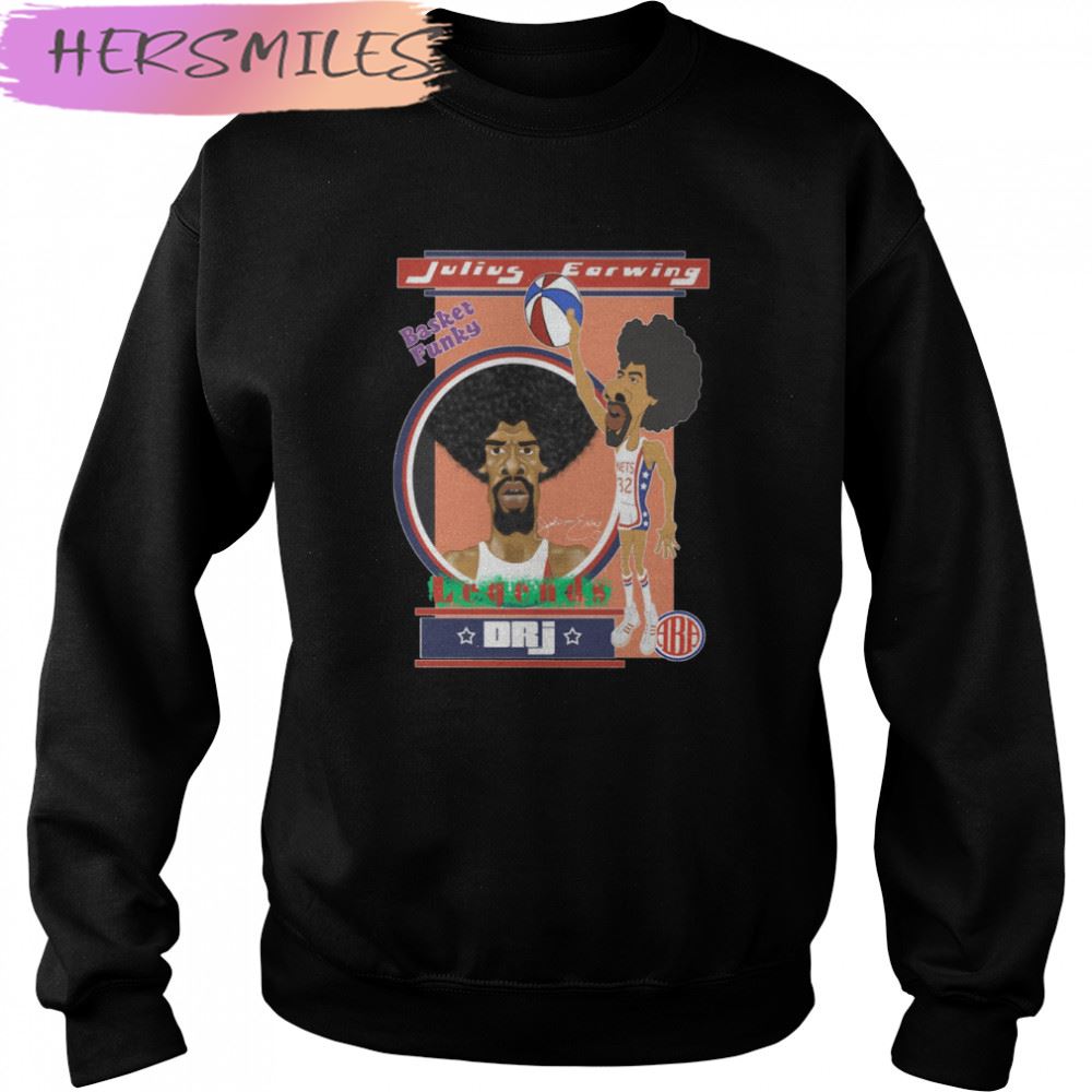 Cartoon Design Dr J Julius Erving Basketball T-shirt Cartoon Design Dr J Julius Erving Basketball T-shirt