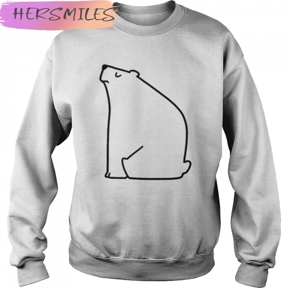 Calm Polar Bear Cute Graphic T-shirt Calm Polar Bear Cute Graphic T-shirt