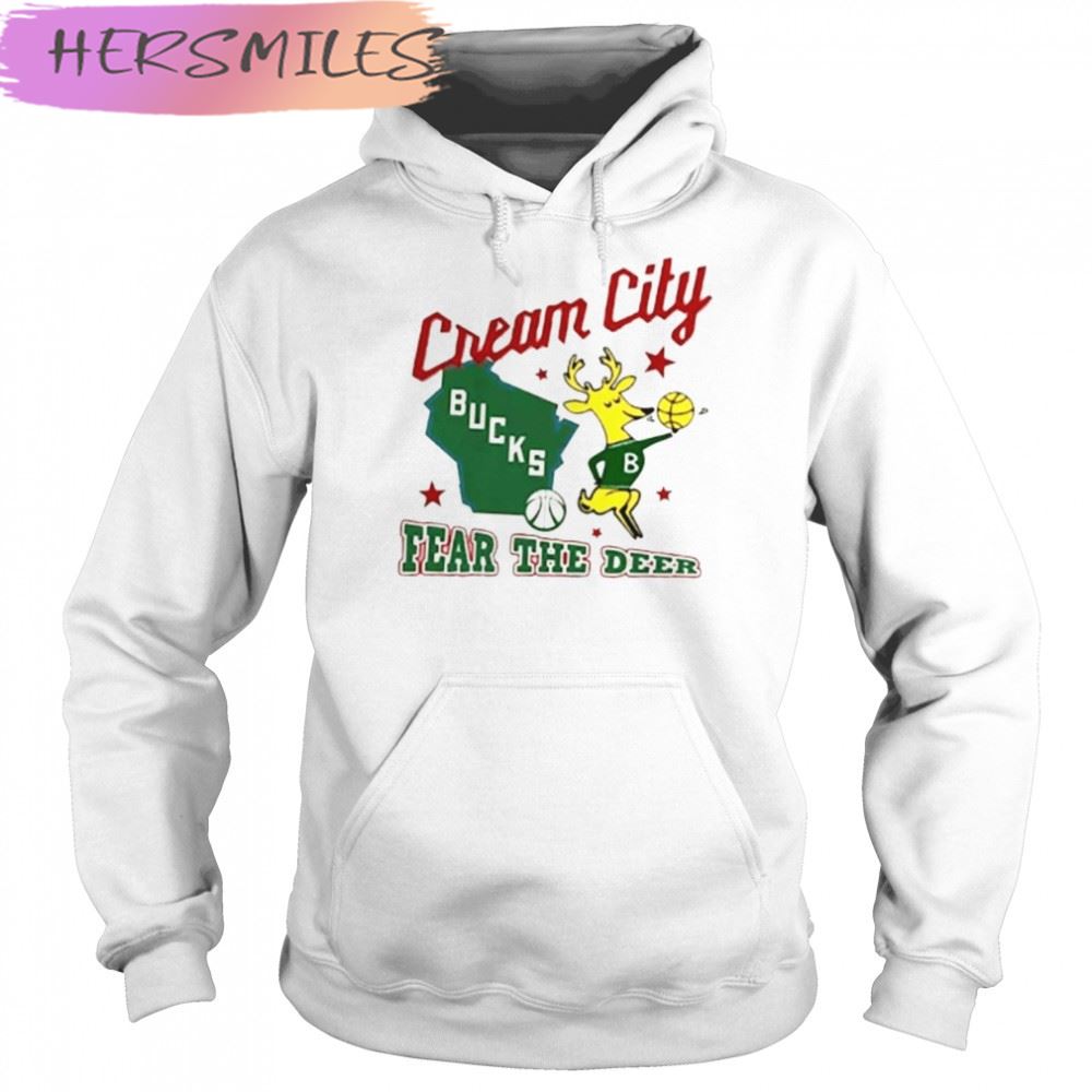 Cream City Milwaukee Bucks Fear The Deer Basketball Shirt Cream City Milwaukee Bucks Fear The Deer Basketball Shirt