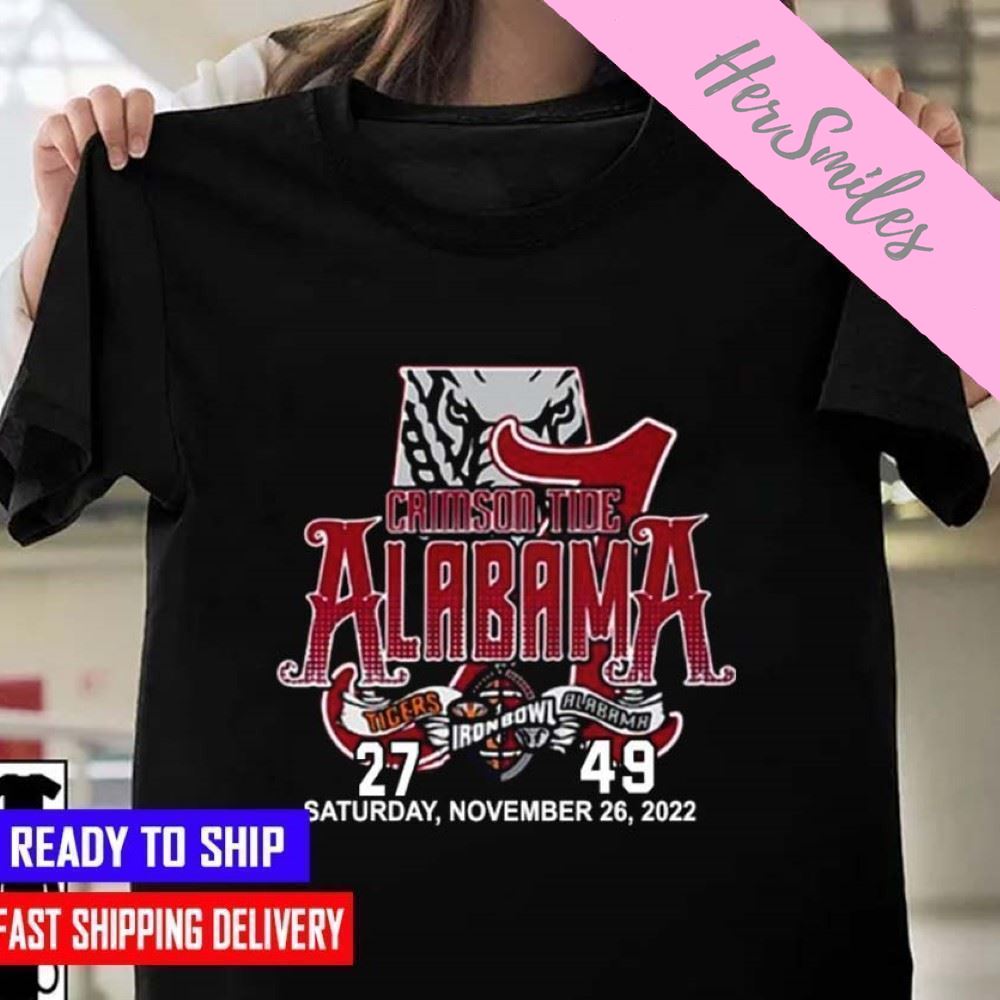 Alabama Crimson Tide 2022 Iron Bowl Champions 49-27  T-shirt