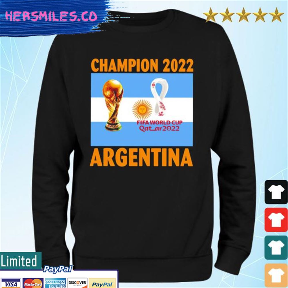 Argentina Champion 2022 World Cup Qatar 2022 flag shirt