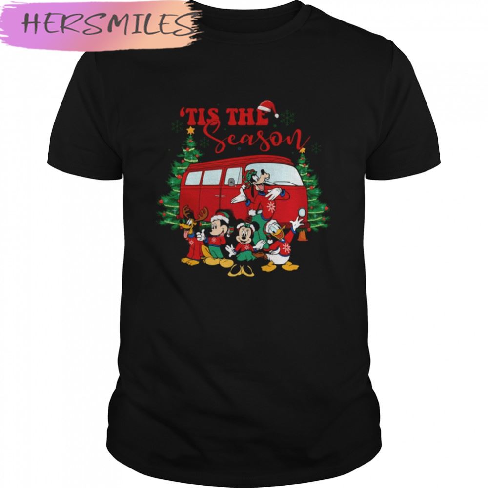 Disney The Red Christmas Truck Til The Season Mickey T-shirt