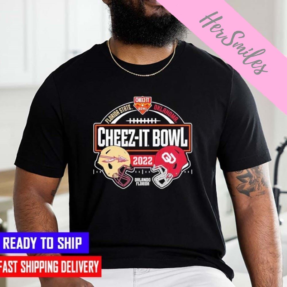 Florida State Vs Oklahoma Cheez-it Bowl 2022 Dueling Helmet   T-shirt