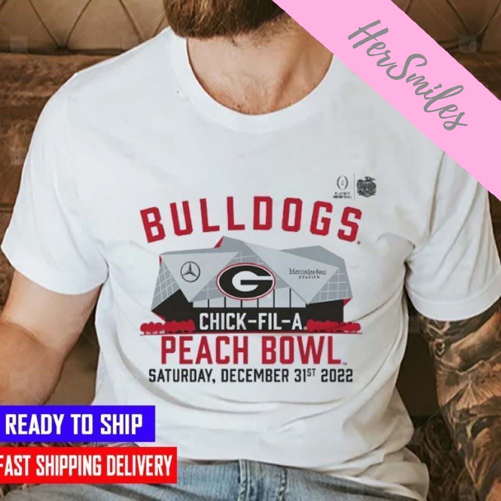  Georgia Bulldogs College Football Playoff 2022 Peach Bowl Gameday Stadium T-shirt