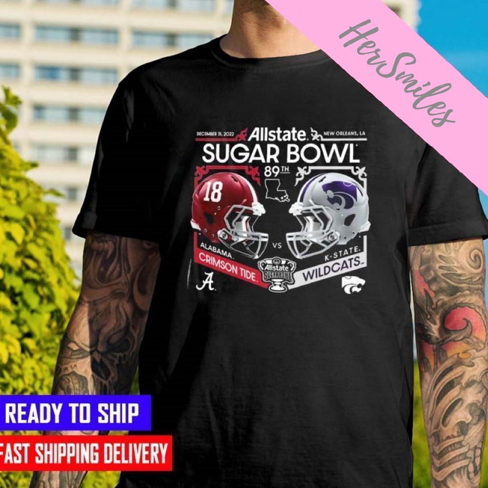 K-State vs Alabama Allstate Sugar Bowl 2022Helmet Matchup  T-shirt
