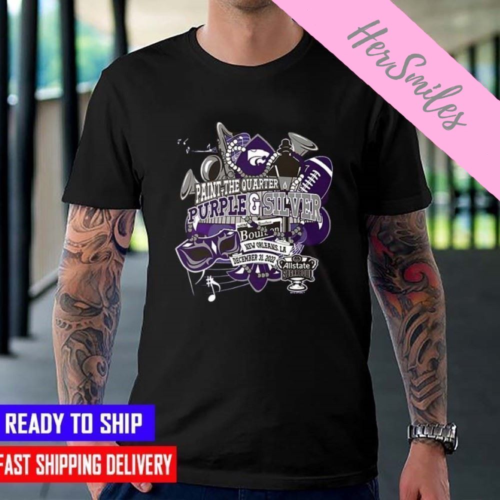 K-state Wildcats Paint The Quarter Purple And Silver Sugar Bowl 2022  T-shirt