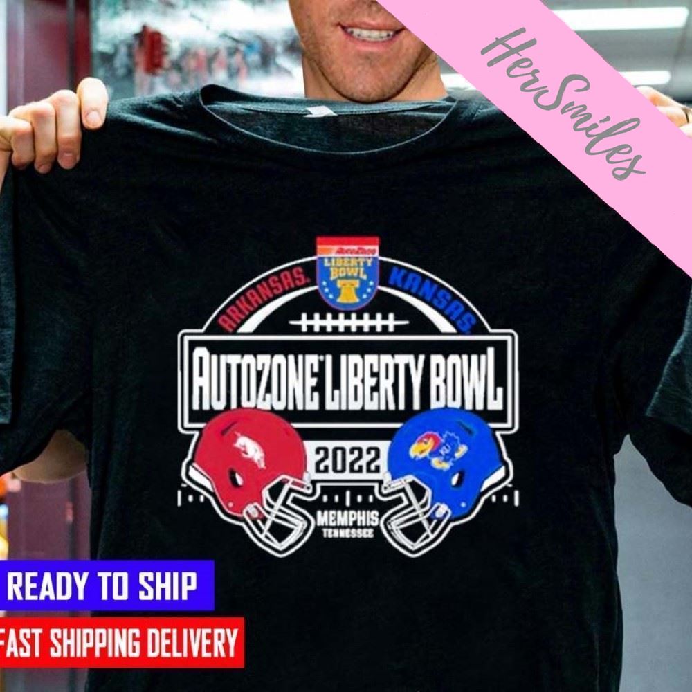 Liberty Bowl Game 2022 Matchup Arkansas Razorbacks vs. Kansas Jayhawks  T-shirt