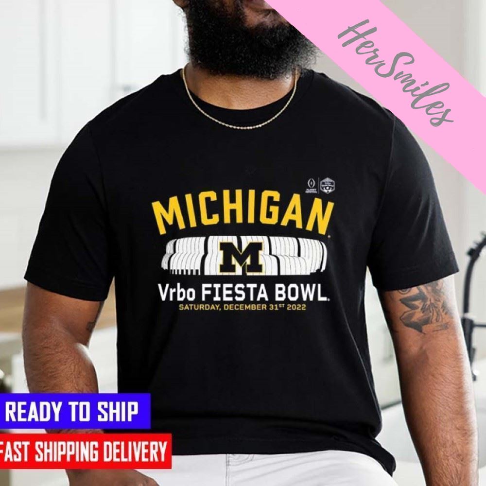 Michigan Wolverines College Football Playoff 2022 Fiesta Bowl Gameday Stadium T-shirt