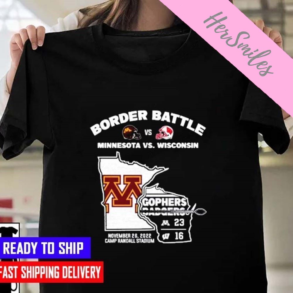 Minnesota Golden Gophers Border Battle 23-16 Wisconsin BadgersT-shirt