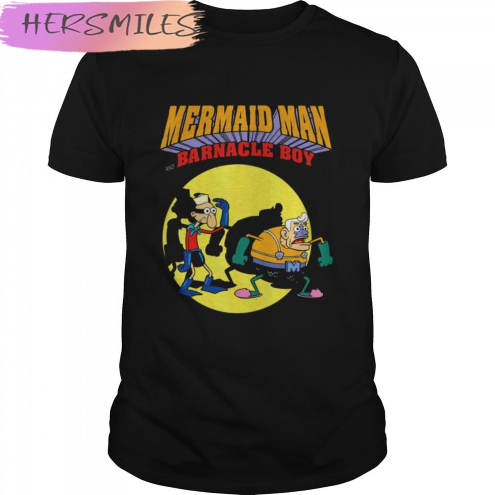 Nickelodeon Spongebob Mermaid Man Batman Comics Inspired T-shirt