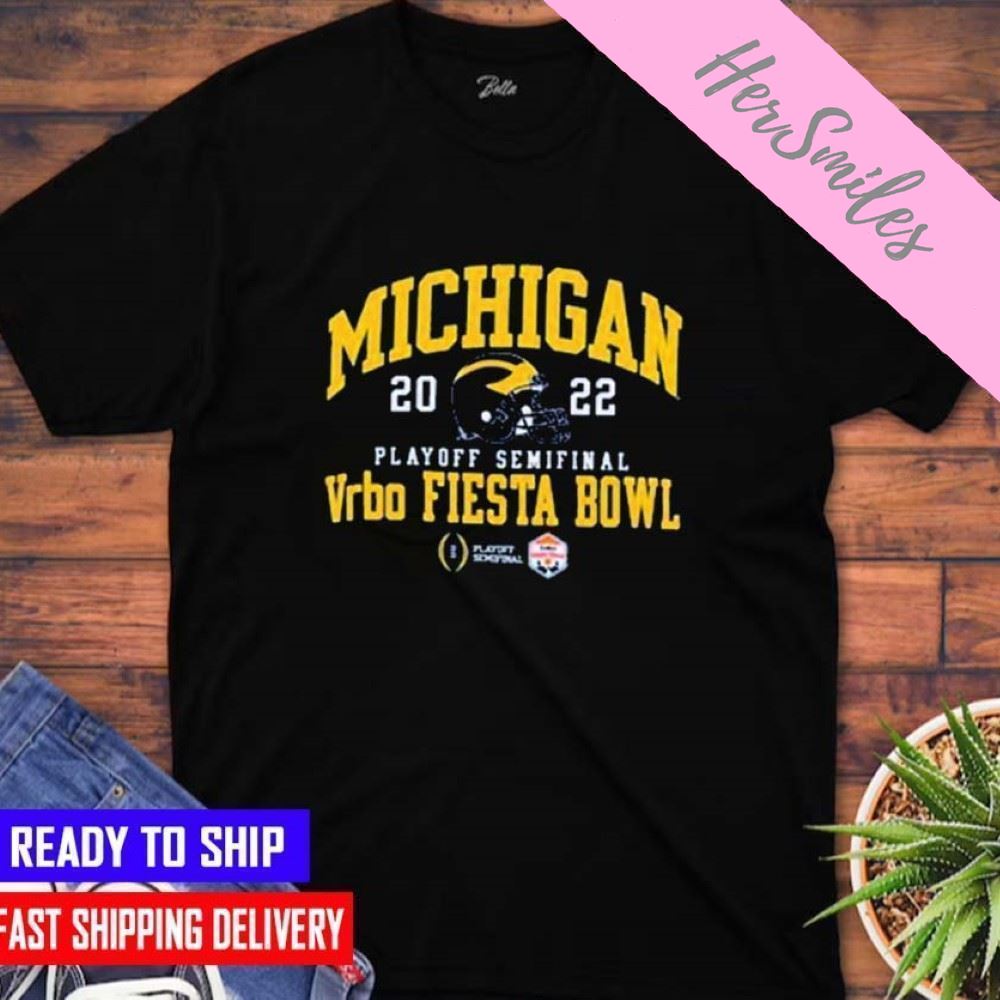 Official Michigan Football 2022 Playoff Semifinals Vrbo Fiesta Bowl Classic T-shirt