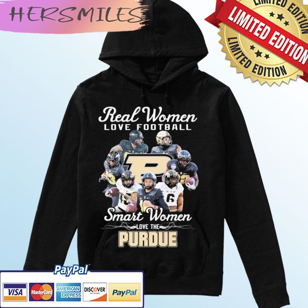 Real Women Love Football Smart Women Love The Purdue Boilermakers T-shirt