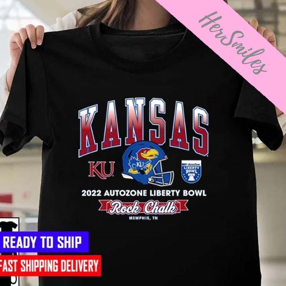 Rock chalk Kansas Jayhawks 2022 Autozone Liberty Bowls T-shirt